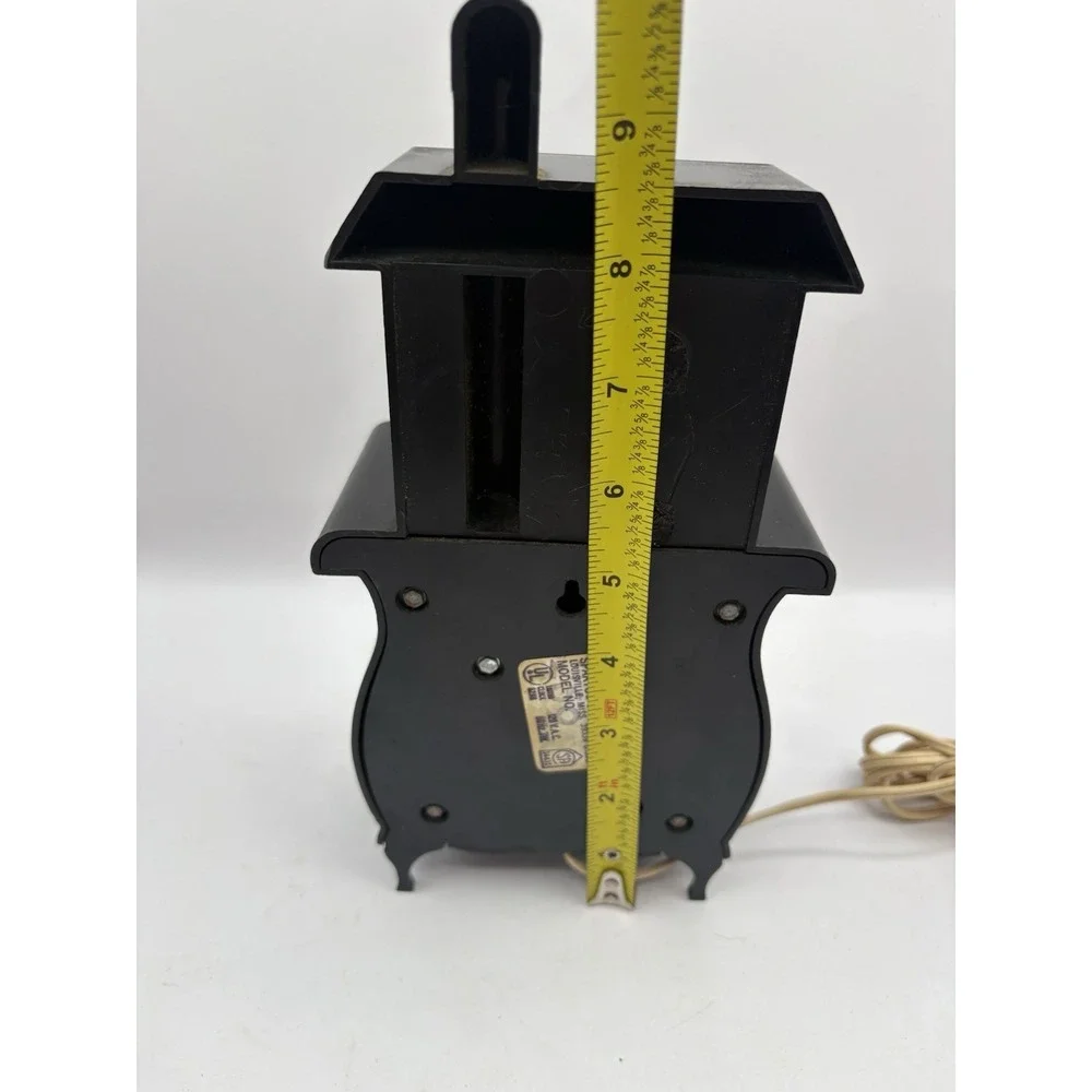 Vintage 1970s Spartus Pot Belly Stove Wall Clock Free Standing Grannycore